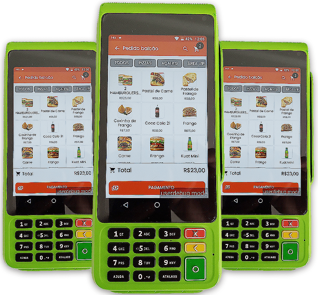 PDV SisFood integrado a máquina de cartão Stone via TEF